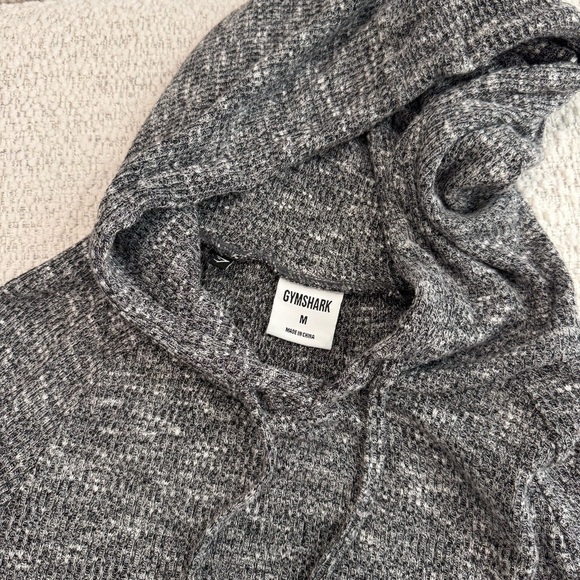 Gymshark Charcoal Gray Cropped Hoodie Jacket - Picture 3 of 3